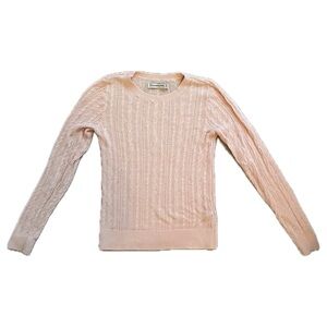Abercrombie & Finch Light Pink Cable Knit Sweater